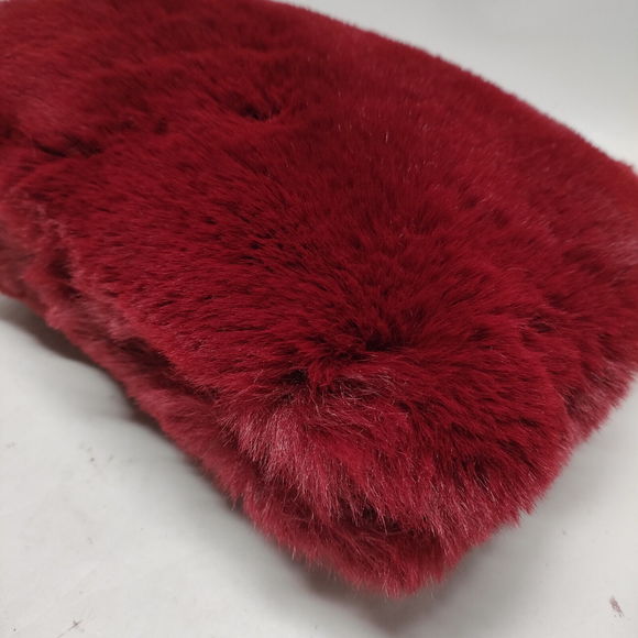 Jimmy Choo Hand Bag Red Fur #76909J14 - Picture 5 of 9